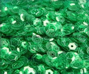 Cekiny FI 6mm,  kol. zielony przeźroczysty 1100szt "31"