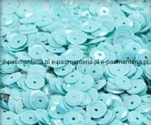 Cekiny FI 6mm,  kol. błękitny pastelowy 1100szt "43"