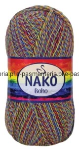 Włóczka skarpetkowa wełniana Nako Boho Desen kol. 87727