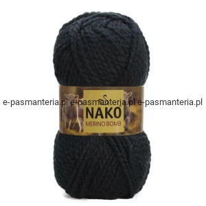 włóczka NAKO MERINO BOMB 100gr kol. 217 / czarny