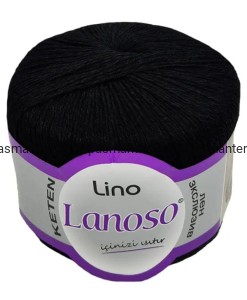 włóczka LANOSOS LINO kol. 960 / czarny