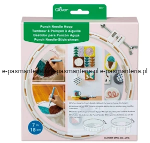 tamborek PUNCH NEEDLE  18cm CLOVER 8817