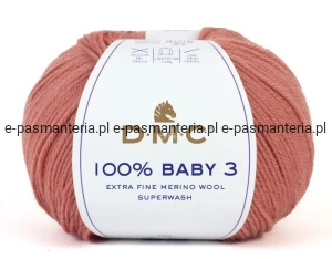 włóczka DMC 100% BABY  kol. 137 / ciemny róż