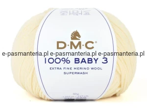 włóczka DMC 100% BABY  kol. 135 / żółty pastelowy