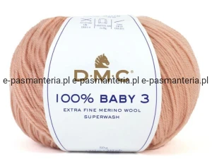 włóczka DMC 100% BABY  kol. 136 / brudny róż