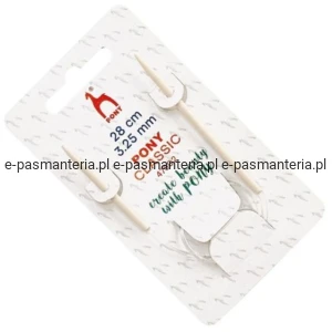 Druty  z żyłką / skarpetkowe 28cm 3.25 PONY 47502 