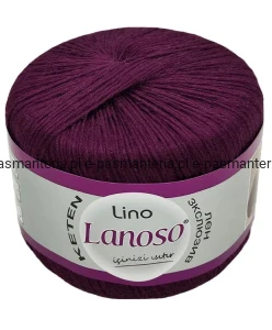włóczka LANOSOS LINO kol. 978 / burgund