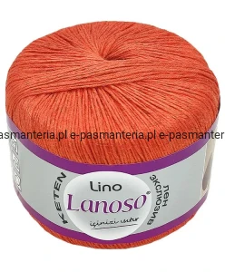 włóczka LANOSOS LINO kol. 906 / pomarańczowy
