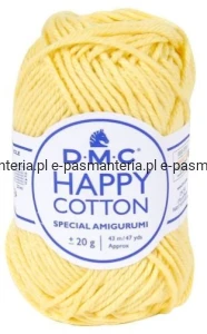 włóczka HAPPY COTTON DMC 787/ żółty pastelowy