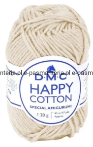 włóczka HAPPY COTTON DMC 800 / jasny beż