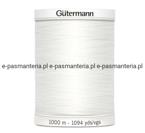 nić uniwersalna Gutermann 1000m kol.800/ biała 