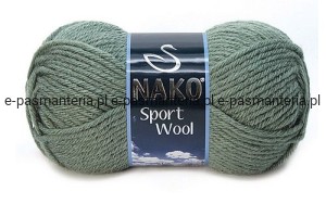 włóczka SPORT WOOL kolor: 10307 / stalowo zieleń