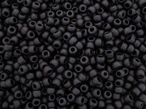 koraliki szklane okrągłe TOHO TR-11 kol. 49F/czarny mat 2,1mm 10g 