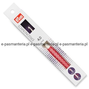 4 mm  szydełko z wyprofilowaną rączką 16cm ERGONOMICS PRYM 218485 .