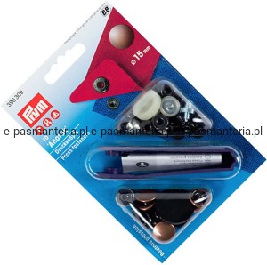 napy do kurtek, bluz stara miedź fi 15mm 10szt PRYM 390309 .