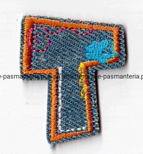literka haftowana termoprzylepna  jeans  T (1)