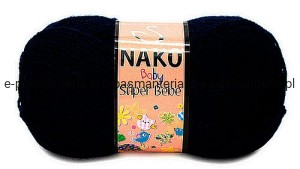 włóczka  NAKO SUPER  BEBE 50g kolor: 217 / czarny #