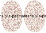 łaty w kwiaty termoprzylepne 2 szt. kol. 4932 (różowo/zielone)  