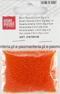 koraliki szklane 2,5mm kol pomarańczowy 20g 216105149