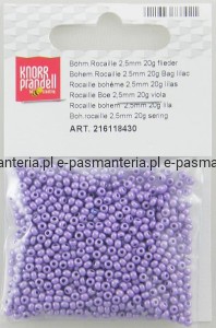 koraliki szklane 2,5mm kol jasny fiolet 20g 216118430