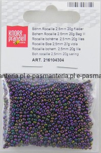 koraliki szklane 2,5mm kol  fiolet mix kolorów 20g 216104304