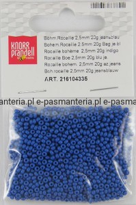 koraliki szklane 2,5mm kol jeans 20g 216104335