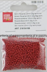 koraliki szklane 2,5mm kol karminowy 20g 216104169
