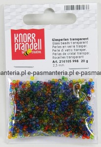 koraliki szklane 2,5mm mix kolorów 20g 216105998