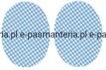 łaty w kratę termoprzylepne 2 szt. kol. 61 (niebieskie)    