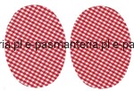 łaty w kratę termoprzylepne 2 szt. kol. 66 (czerwone)   