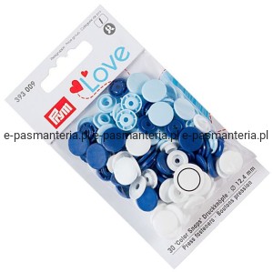 napy plastikowe COLOR SNAPS  fi 12,4mm PRYM 393009 .