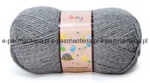 włóczka  NAKO SUPER  BEBE 50g kolor: 194 / ciemny popiel #
