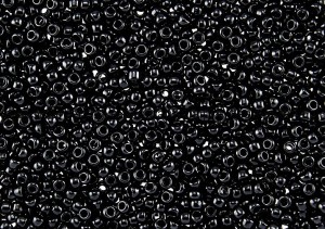 koraliki szklane TOHO TR-08 kol. 49 czarny 3mm 10g